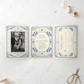  Tarot Kaart Gotische bruiloft drievoudige uitnodi (Binnen)