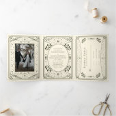 Tarot Kaart Gotische bruiloft drievoudige uitnodi (Binnen)