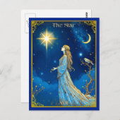 Tarot Kaart Illustratie, De Ster (Voorkant / Achterkant)