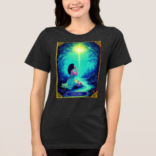 Tarot Kaart Illustratie, De Ster Tri-Blend Shirt