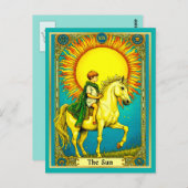 Tarot Kaart Illustratie, De Zon (Voorkant / Achterkant)