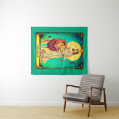 Tarot Kaart Illustratie, Sterkte Wandkleed (In Situ (horizontaal))