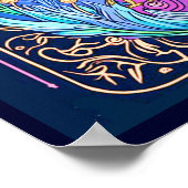 Tarot Kaart Illustration, De tovenaar Poster (Hoek)