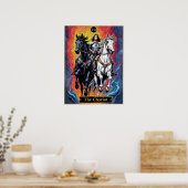 Tarot Kaart Illustration, De wagen Poster (Keuken)