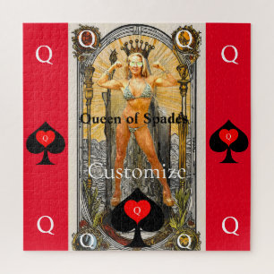 Tarot Kaart Koningin van Schoppen Thunder_Cove Legpuzzel
