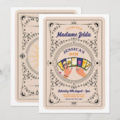 Tarot Kaart Lezing Fortuin Verjaardagsfeest Uitnod (Voorkant / Achterkant)