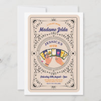 Tarot Kaart Lezing Fortuin Verjaardagsfeest Uitnod