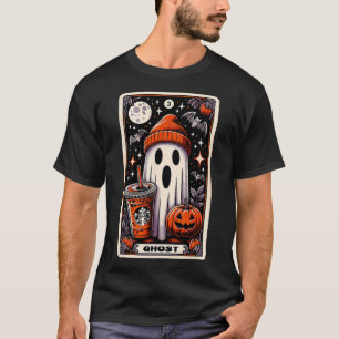 Tarot Kaart Schattige Ghost Spooky Seizoen Jack O  T-shirt