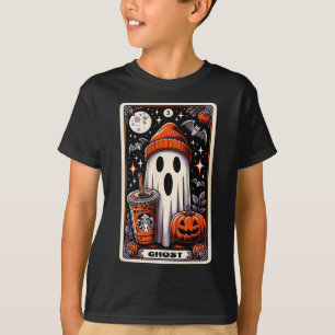 Tarot Kaart Schattige Ghost Spooky Seizoen Jack O T-shirt