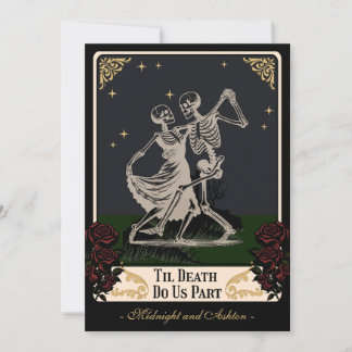 Tarot Kaart skeletten tot de dood bruiloft uitnodi