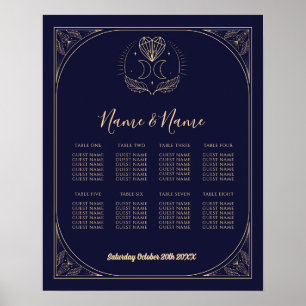 Tarot Kaart Tabel 8 Zitplaatsen Huwelijkskristalle Poster