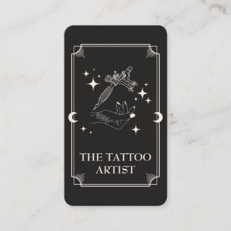 Tarot Kaart Tattoo Artiest Celestial Visitekaartje