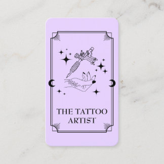 Tarot Kaart Tattoo Artiest Celestial Visitekaartje