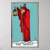 Tarot Kaart The Hermit Poster (Voorkant)