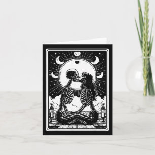 Tarot Kaart The Lovers Skeleton Gothic Halloween