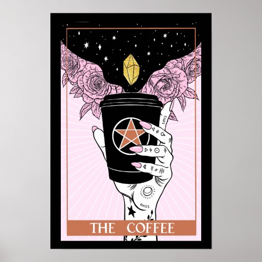 Tarot-kaart van het koffie-Poster Poster (Voorkant)
