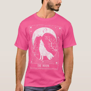 Tarot Kaart verontruste halve maan en wolf T-shirt