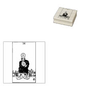 Tarot Kaart: Vier van munten: 4 van Pentacles Rubberstempel (Gestempeld)