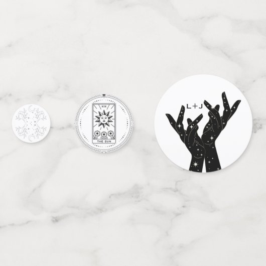 Tarot Kaarten | VRIJGEZELLENFEEST | Bruiloft | Mod Confetti (Voorkanten)