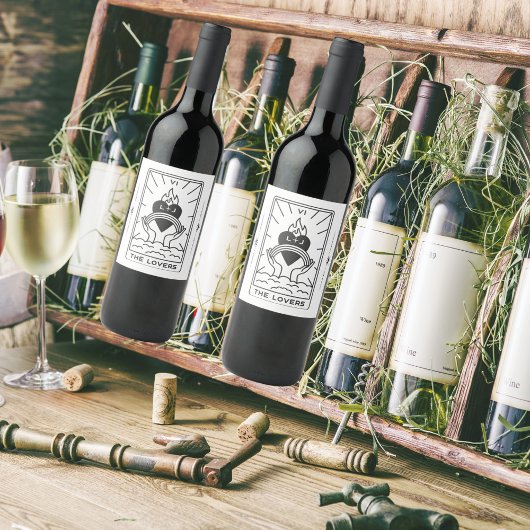 Tarot Kaarten | VRIJGEZELLENFEEST | Bruiloft | Mod Wijn Etiket