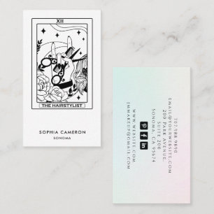 Tarot-kapsalon Roze Groene Ombre Visitekaartje