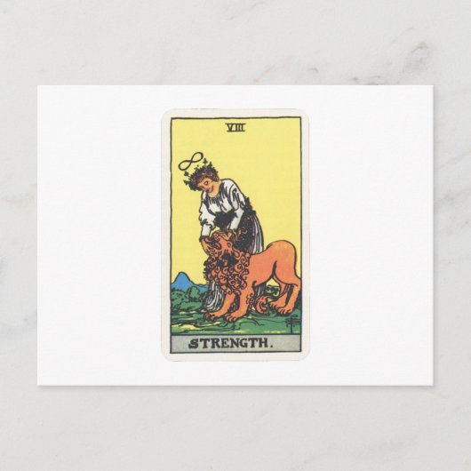 Tarot Kraft Sterkte Briefkaart (Voorkant)