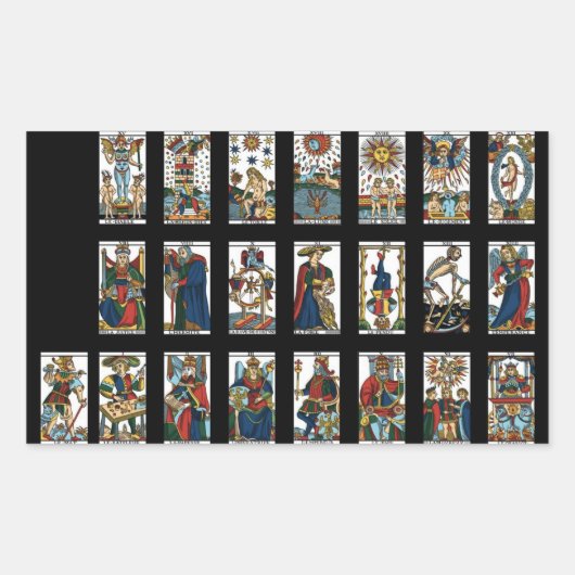 Tarot Major Arcana Classic Rechthoekige Sticker (Voorkant)