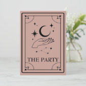 Tarot Mystic Fortune Bachelorette Party Invitation (Debout devant)