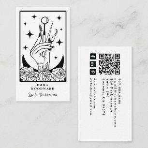 Tarot Mystic Lash Tech Hand Visitekaartje