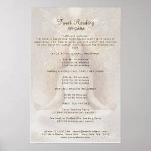 Tarot Mystieke Vrouw Oog Maan Goud Prijslijst Poster