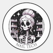 Tarot Nail Tech Product Ronde Sticker (Voorkant)