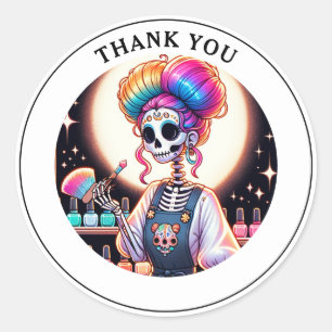 Tarot Nail Technician Bedankt Ronde Sticker
