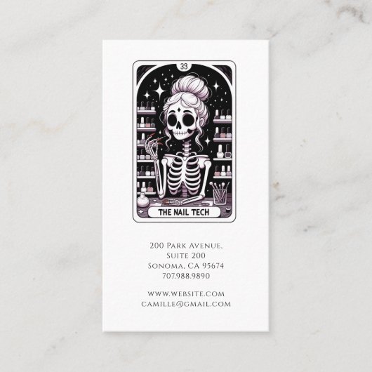 Tarot Nail Technician Business & Afspraak Afsprakenkaartje (Voorkant)
