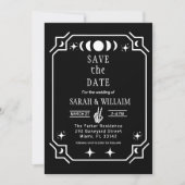 tarot noir Goth enregistrer la date invitation de  (Devant)