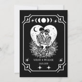 tarot noir Goth enregistrer la date invitation de  (Dos)