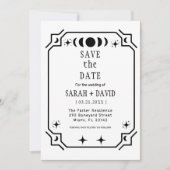 tarot noir Goth enregistrer la date invitation de  (Devant)