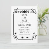 tarot noir Goth enregistrer la date invitation de  (Debout devant)