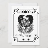 tarot noir Goth enregistrer la date invitation de  (Dos)