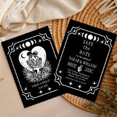 tarot noir Goth enregistrer la date invitation de 