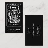 Tarot Nurse Black Visitekaartje (Voorkant / Achterkant)