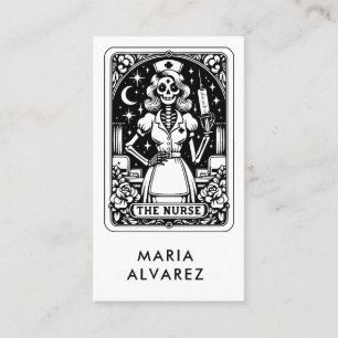 Tarot Nurse Black Visitekaartje