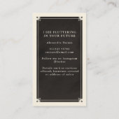 Tarot oculaire céleste Lashes Carte de visite noir (Dos)