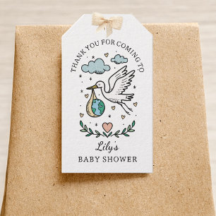 Tarot Ooievaar Jongens Baby Shower Bedank Favor Cadeaulabel