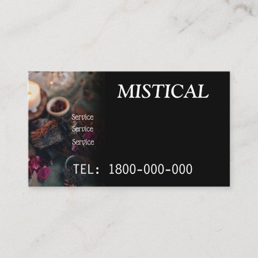 TAROT READING BEWERKBARE KAART VISITEKAARTJE (Voorkant)