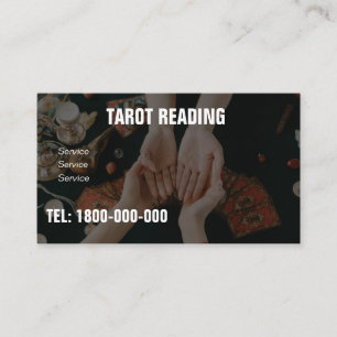 TAROT READING BEWERKBARE KAART VISITEKAARTJE