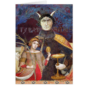 TAROT RENAISSANCE ANTIQUE 15/ DIABLE Fierté Détail