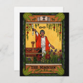 Tarot-serie - De goochelaar Feestdagenkaart (Voorkant / Achterkant)