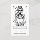 Tarot Skeleton Baker Whisk Cupcake Carte de visite (Devant)