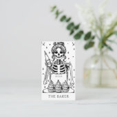 Tarot Skeleton Baker Whisky Cupcake Visitekaartje (Staand voorkant)