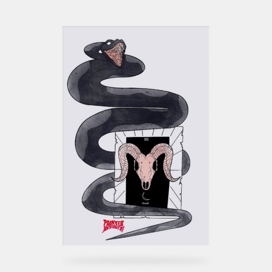 Tarot Snake Print Acryl Bord (Voorkant)